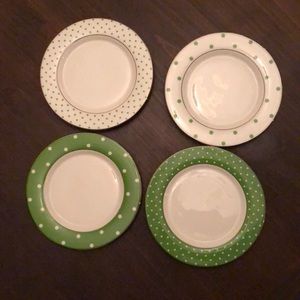 kate spade larabee rd green bread&butter set of 4
